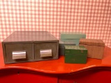 Hon Card Catalog and Recipe Boxes as Pictured