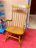 Vintage Wood Rocking Chair, It shows wear from age
