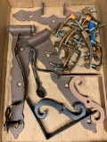 Misc Lot of Drawer Handles, Corner Brackets, Hardware - As Pictured