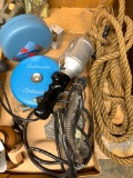 Misc Lot of Rope, Extension Light, Oil Can, Etc - As Pictured