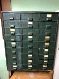 27 Drawer Metal Bin & Contents By Hobart Co, Dayton Ohio. This is 37