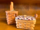 Pair of Longaberger Baskets. The Tallest is 10