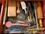 Contents of Two Drawers to the Right of Sink with Measuring Cups, Silverware and More!