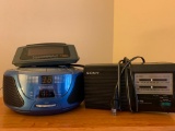 Timex Clock Radio, Emerson CD Player, & Sony AM/FM Radios - As Pictured