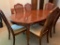 Solid Wood Dining Table w/6 Cane Back Chairs. The Table is 29