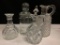 Misc Lot of Glass Decanter, Pitcher, Candy Dish Etc - As Pictured