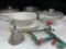 Misc Shelf Lot of Casserole Dishes, Missing Bowls, Apple Peeler Etc - As Pictured