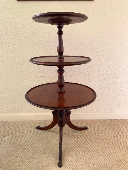 3 Tier Solid Wood Stand. This is 37" Tall. As Pictured