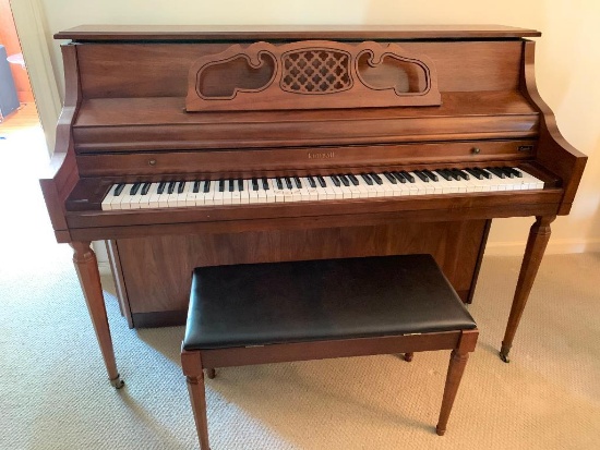 Kimball Spinet Piano w/Bench. This is s 40" Tall x 56.5" Wide - As Pictured