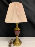 Metal & Brass Lamp w/Shade. This is 28