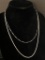 Two 925 Silver Necklaces, Longest is 24 inches long, Total Combined Weight is 9 grams