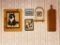 Misc Wall Lot of Cutting Board, Hanging Shelf & 4 Pictures - As Pictured