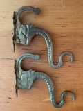 Pair of Elephant Brass Plant Hangers. They are 4