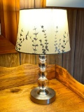 Glass & Metal Base Lamp w/Shade. This is 18