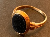 Semi Precious Stone Ring, 14K Gold, Total Weight is 1.6 Grams, Size 6.5