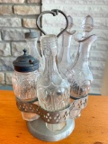 Metal Cruet Set on Stand. This is 9