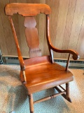 Solid Wood Rocking Chair w/Curved Back. This is 40.5