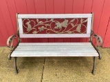 Wood & Cast Iron Bench. This is 32