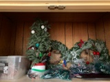 Shelf Lot of Christmas Items - As Pictured