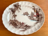 The Old Mill Porcelain Platter Made in England. This is 12