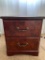 2 Drawer Wood Nightstand w/Faux Marble Top. This is 22