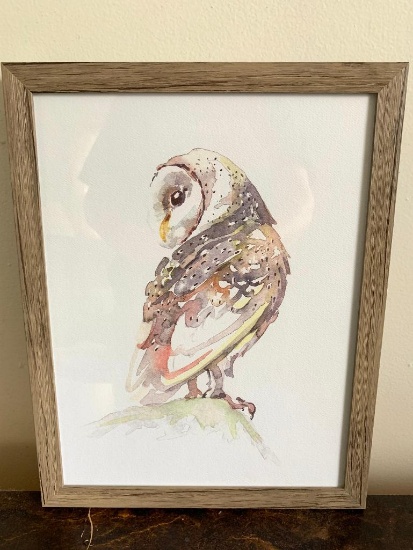 11" x 14" Print of an Owl. -- As Pictured