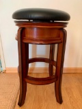 Nice Spin Top Wood & Leather Bar Stool. This is 30