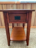 Wood Side Table w/Drawer. This is 24