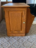 Wood Side Table w/Cabinet & Magazine Rack. This is 20