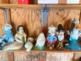 Shelf of Concrete and Resin Gnomes