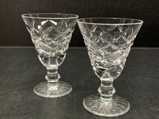Pair of Waterford Crystal Shot Glasses. They are 3" Tall - As Pictured