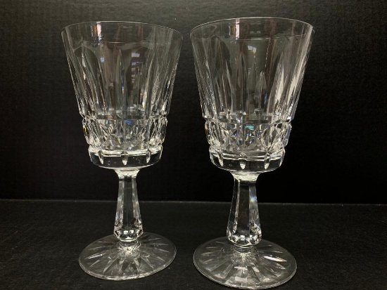 Pair of Waterford Crystal Wine Goblets. They are Approx 7" Tall - As Pictured