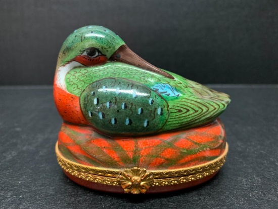 Limoges w/Bird Design Made in England by Tiffany & Co. This is 3" Tall - As Pictured