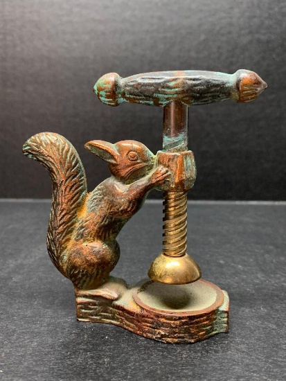Brass Squirrel Nut Cracker. This is 4" Tall - As Pictured