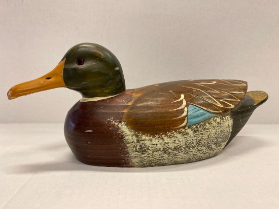 Hand Carved & Painted Wood Duck. This is 13" Tall - As Pictured