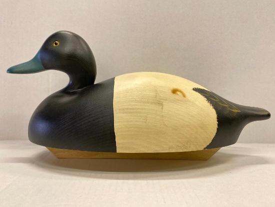 Vintage Wildfowler Wood Wooden Duck Decoy Canvasback Drake. This is 14" Long - As Pictured