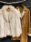 2 Ladies Winter Coats. Incl. Blue Fox Fur by Saga Fox Size M & Long Faux Suede Coat Size M