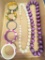 Misc Lot of Costume Jewelry Incl. 2 Necklaces & 5 Bangle Bracelets - As Pictured