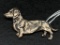Sterling Silver Dachshund Brooch Weight 12 gm - As Pictured