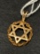 14 K Gold Jewish Star Charm.- As Pictured