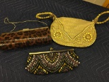 3 Piece Lot of Small Handbag & 2 Clutch Purses - As Pictured