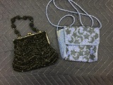 2 Beaded Bags. One is a Cross Body & One is a Small Clutch - As Pictured