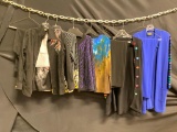 10 Piece Lot by Bob Mackie Incl. top, 3 Dress Jackets, 2 Sweaters, Dress Pants - As Pictured