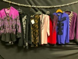 7 Piece Lot by Bob Mackie Incl. Blouses, Sweaters & Dress Coat Size S-M - As Pictured
