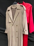 2 Long Ladies Raincoats Size 12 -As Pictured