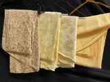 Set of 4 Various Sizes & Style Tablecloths. - As Pictured