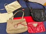 6 Piece Misc Lot of Gently Used Ladies Handbags - As Pictured