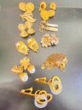 11 Pair of Woman's Vintage Clip -On Earrings. - As Pictured