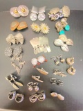 12 Pair of Woman's Vintage Clip -On Earrings. - As Pictured
