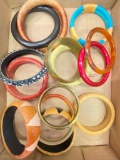 Misc Lot of Costume Jewelry Incl. 13 Bangle Bracelets - As Pictured